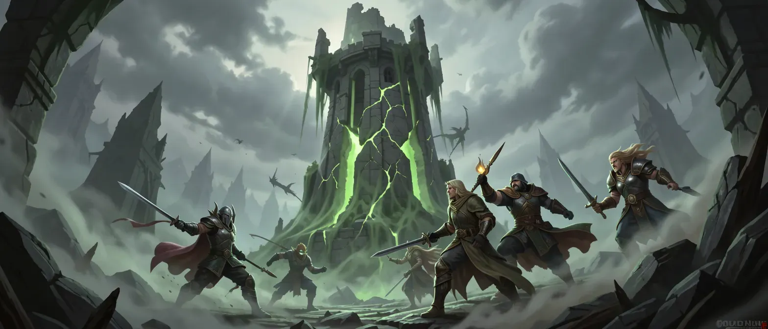 An evil wizard seeks revenge on a world that outcast him. He finds a secret tome that unlocks a portal letting the deity of disease in. She grant him power in order to cause fear and devastation throughout the realm. Trying to gain followers in order to gain power.