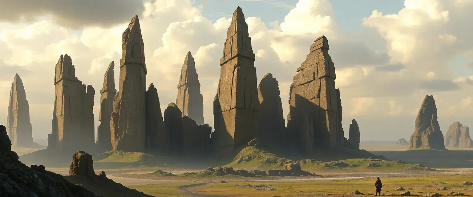You dream of seven towering monoliths, each humming with forgotten knowledge, each calling your name. You've never seen them before, yet they feel familiar—their weathered surfaces etched with symbols no living soul remembers how to read.
In a world where great empires crumbled centuries ago, where bronze weapons rust in abandoned armories and crumbling harbors stand empty of the magnificent ships that once sailed from them, these dreams persist. Each night, the visions grow stronger.
The Seven Pillars summon you across a fractured landscape where villagers build mud huts in the shadows of massive stone structures they lack the knowledge to replicate. Here, farmers till soil with wooden tools beside ruined forges that once shaped legendary metals. Oral traditions speak vaguely of "the before time" when humans commanded powers now lost.
You and other dreamers—strangers drawn together by shared visions—find yourselves converging on a path. Each of you possesses a fragment of understanding: one can decipher a partial map, another recognizes constellations from the dreams, a third hears whispers from ancient artifacts.
The Pillars of Ugarit await, each housing a fundamental knowledge that could rebuild civilization—if you can find them.