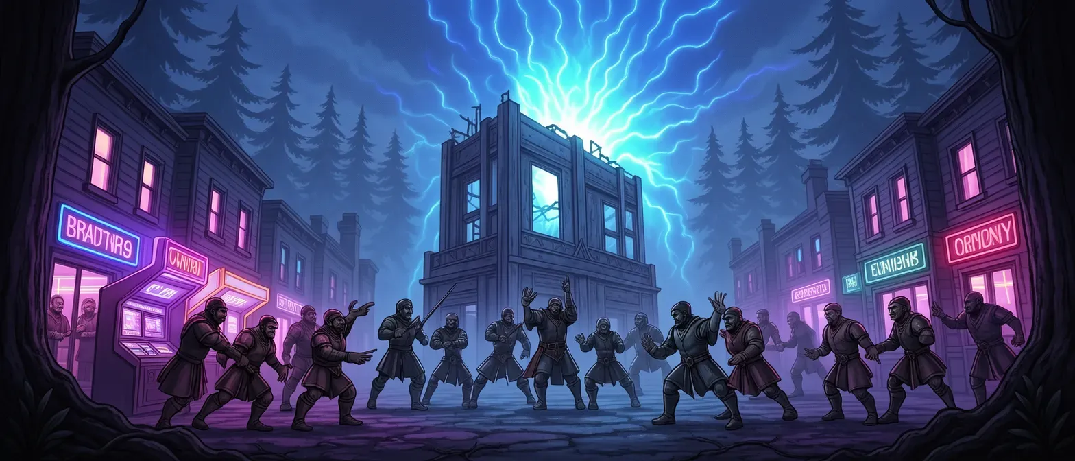 make me a story for 3 players about stranger things